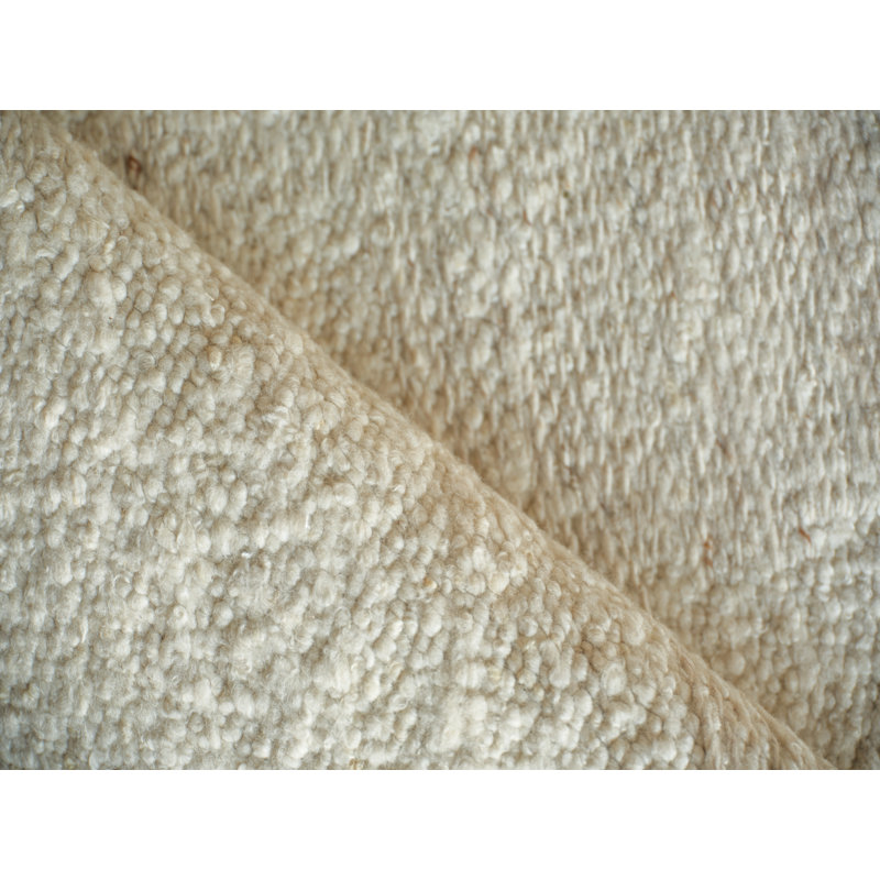 Kokomo Handmade New Zealand Wool, Ivory/Taupe Area Rug, Rectangle 9' x 12'