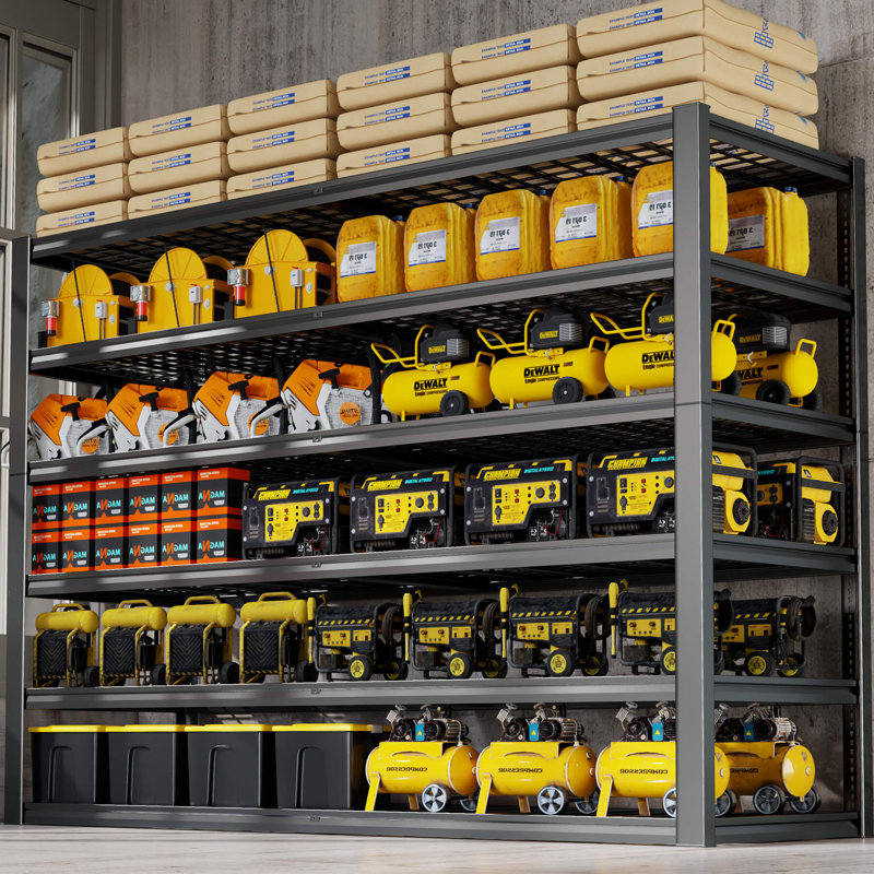 Garage Shelving Heavy Duty , Metal Shelves With Adjustable Garage Storage Shelves, 84" H x 65" W x 24" D