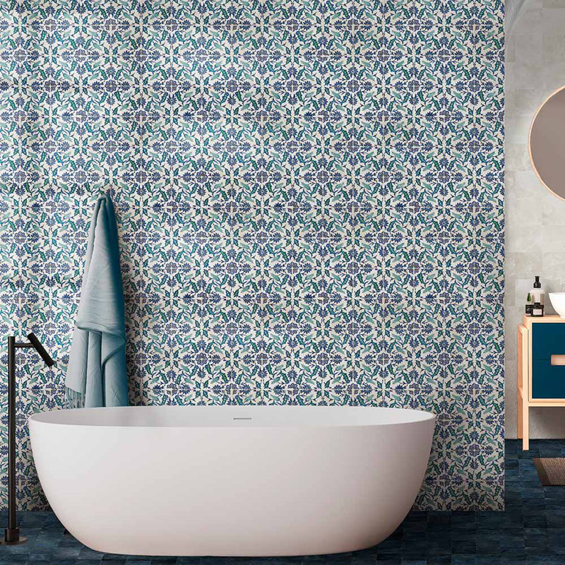 Cotto Rosa 4,5 x 4,5 motif Valentina