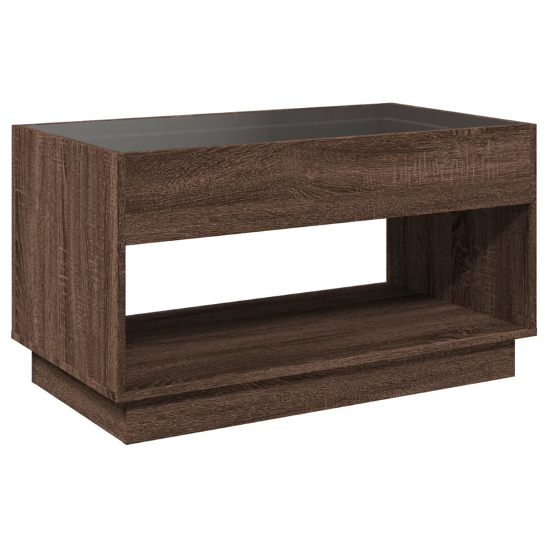 Cytlalli Coffee Table with Storage, 50cm H x 90cm L x 50cm W, Brown Oak