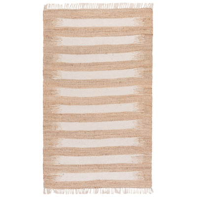 Natural Fiber 124 Hand Woven 70% Jute; 30% Cotton Abstract Rug