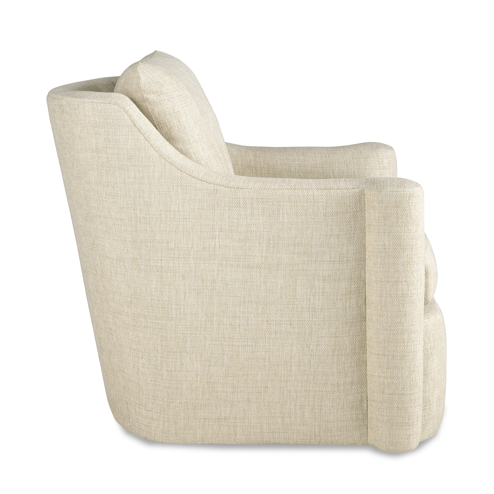 Gabi Upholstered Swivel Armchair, Bespoke 10 Beige