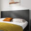 Tête de lit très grande de 80,2 po en bois - aspect décoratif moderne, panneau à oreilles cannelé mural, style à oreilles, design de couleur chêne noir, texture de surface réelle élégante, 3D contemporain-1170994873-1170994875