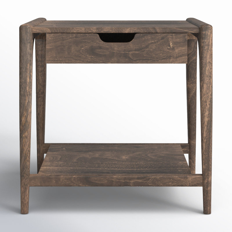 Deviney 1 - Drawer Solid Wood Nightstand