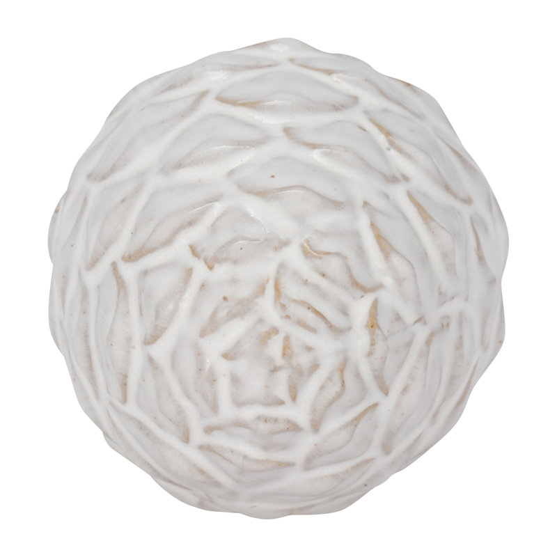 Sagebrook Home Harto Ceramic 6" Ivory Artichoke Figurine, A Charming Touch To Your Decor Collection