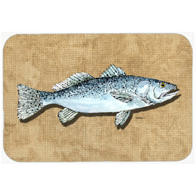 Caroline's Treasures Speckled Trout Glass Cutting Board