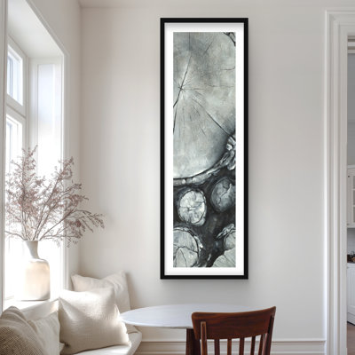 Textured Wooden Logs - Holidays White Framed Matted Print