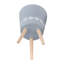 POT DE 10 DIAMOND 10/12 po AVEC PIEDS EN BOIS, GRIS (KD)