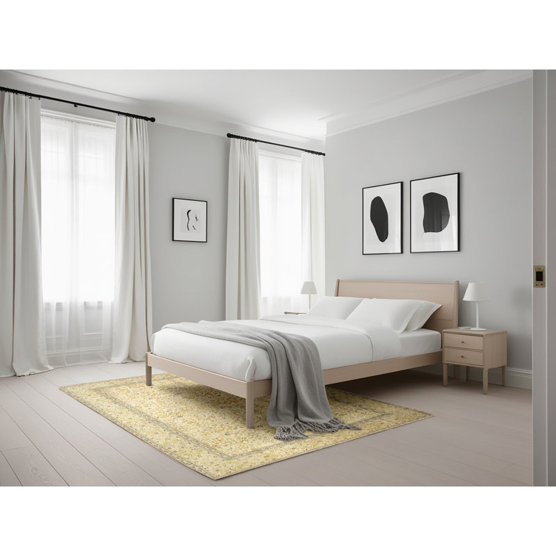 Tapis à motif oriental crème, Rectangle 5 pi x 7 pi