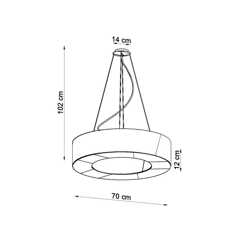 Rowana Slim 70 White Chandelier, White