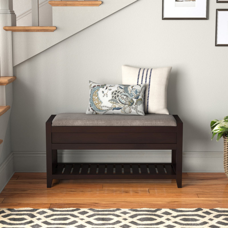 Ingleside Upholstered Storage Bench, Espresso