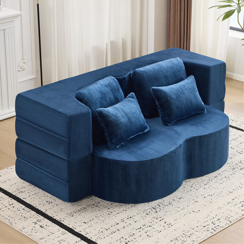 Grand canapé-lit pliable, canapé-lit futon en chenille, canapé-lit convertible en mousse haute densité, canapé-lit pliable pour salon, chambre d'amis, chambre à coucher