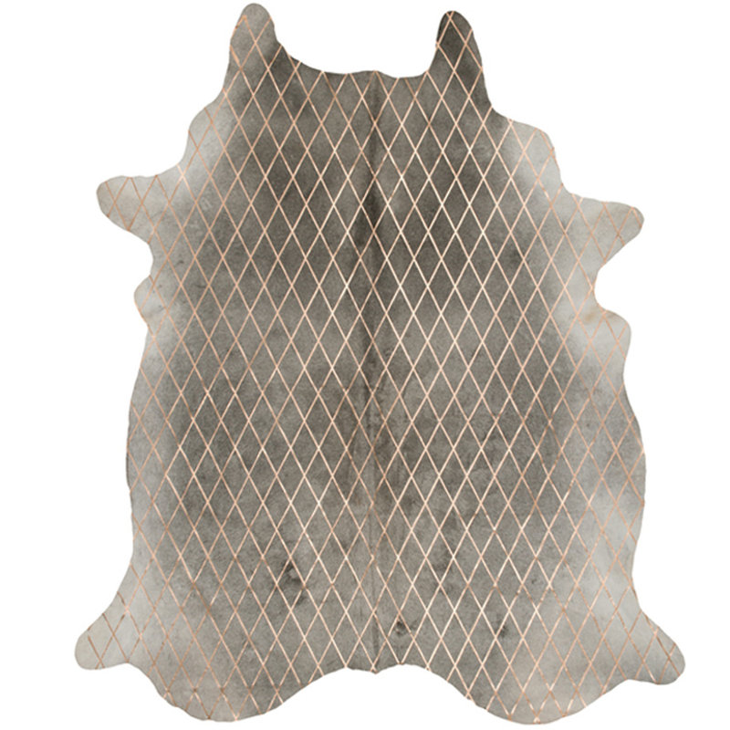 Arlequin Hide Cowhide Geometric Area Rug, Novelty 5'3" x 5'9"