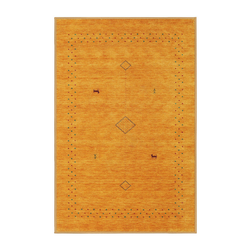 Tapis abstrait orange, Rectangle 5 pi x 7 pi