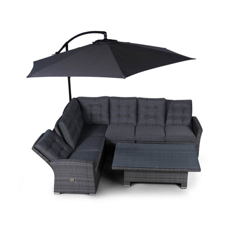 Aldan 6 - Person Garden Lounge Set with Cushions, Grey