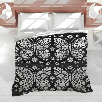 Floral Butterfly Pattern Comforter
