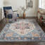 Tapis performance d'intérieur bleu / orange Astra, lavable à la machine, avec envers antidérapant-129917716