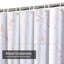 Rideau de douche sans couture en marbre blanc et or rose avec 12 crochets-129039289