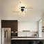 4-Light Black Wavy LED Semi Flush Mount Ceiling Light