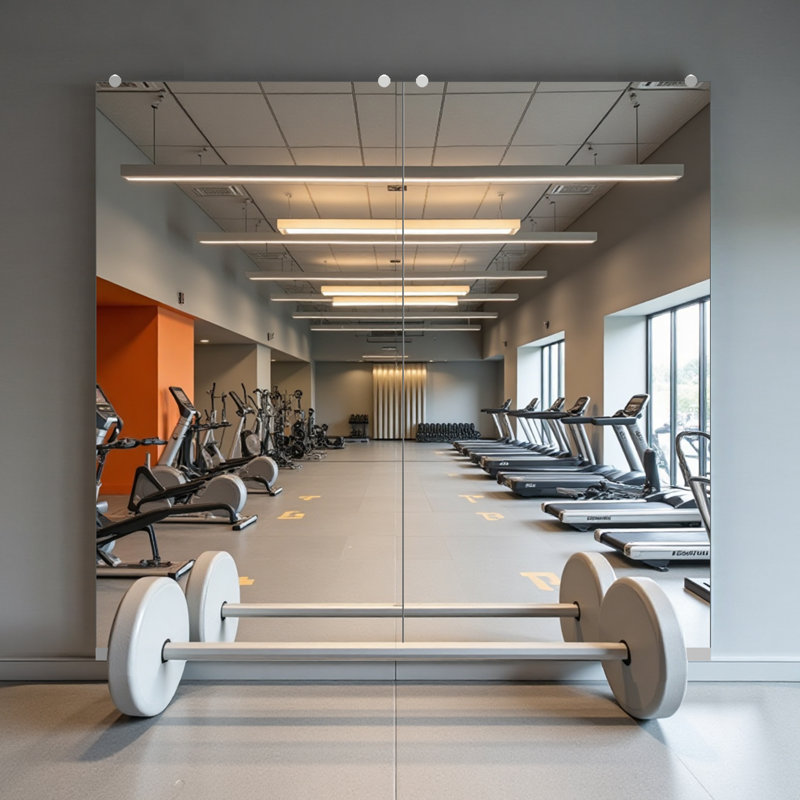 Full Length Wall Mirror Home Gym Mirror Dance Studio Mirror Workout Mirror Tempered Glass Mirror, 47" x 31"