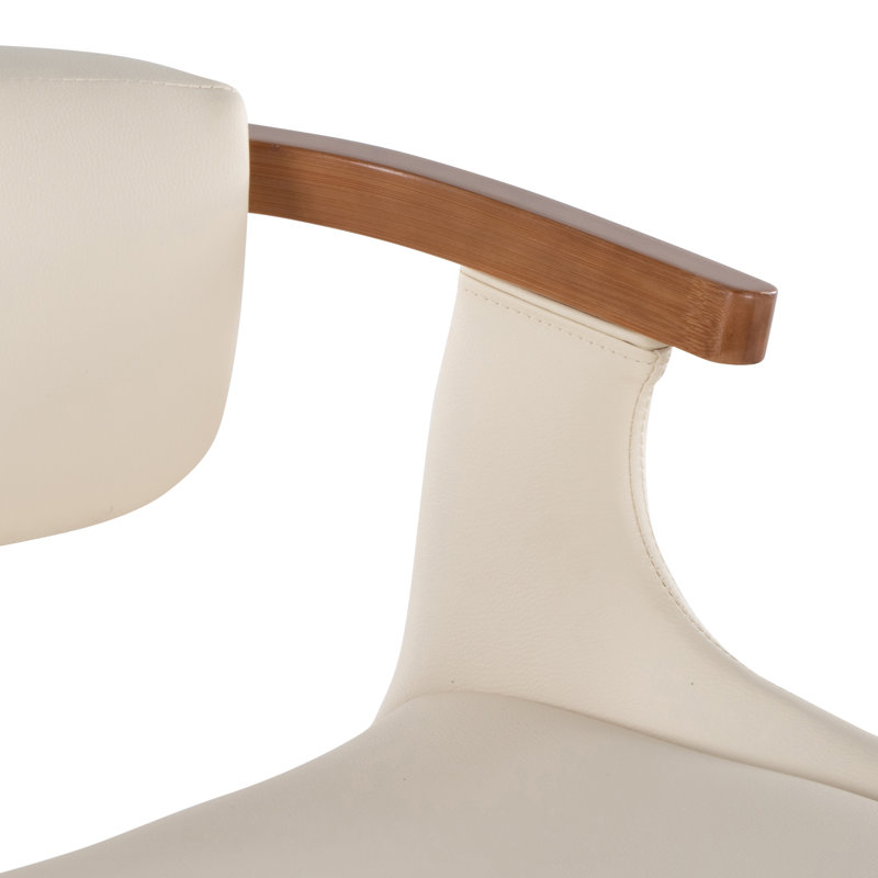 Dirksen Fixed-Height Upholstered Bar Stool with Swivel, Cream, Bar Stool (29" Seat Height)