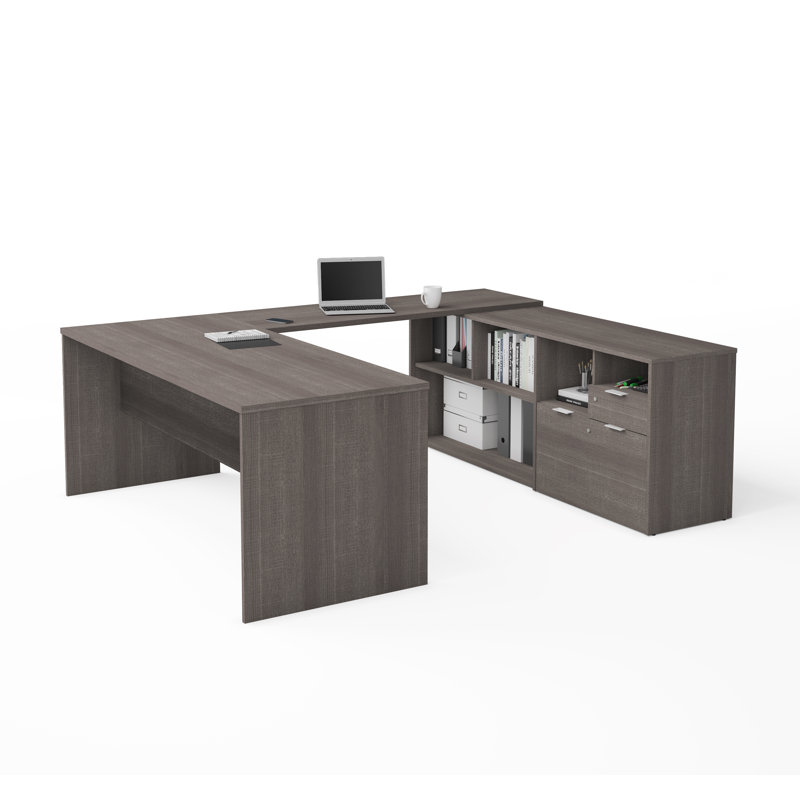 Bureau U-Executive réversible Opsincs, Écorce gris