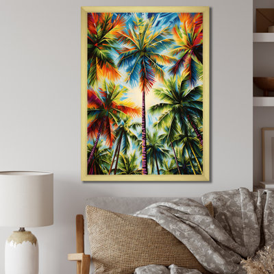 Monthamre " Colorful Palm Trees Collage V "