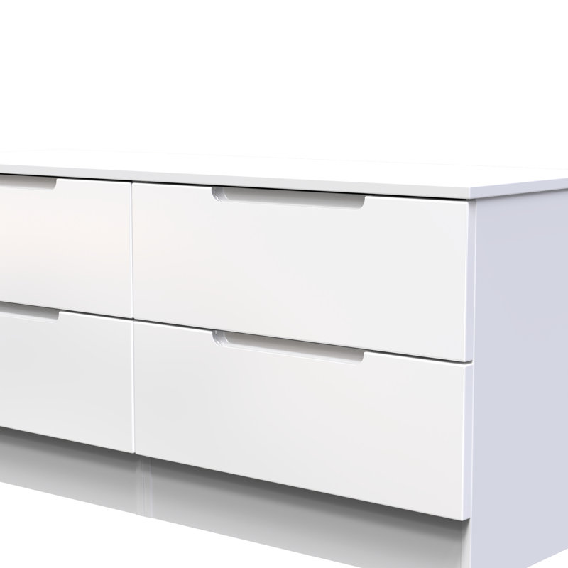 110cm W 4 - Drawer Chest of Drawers, White