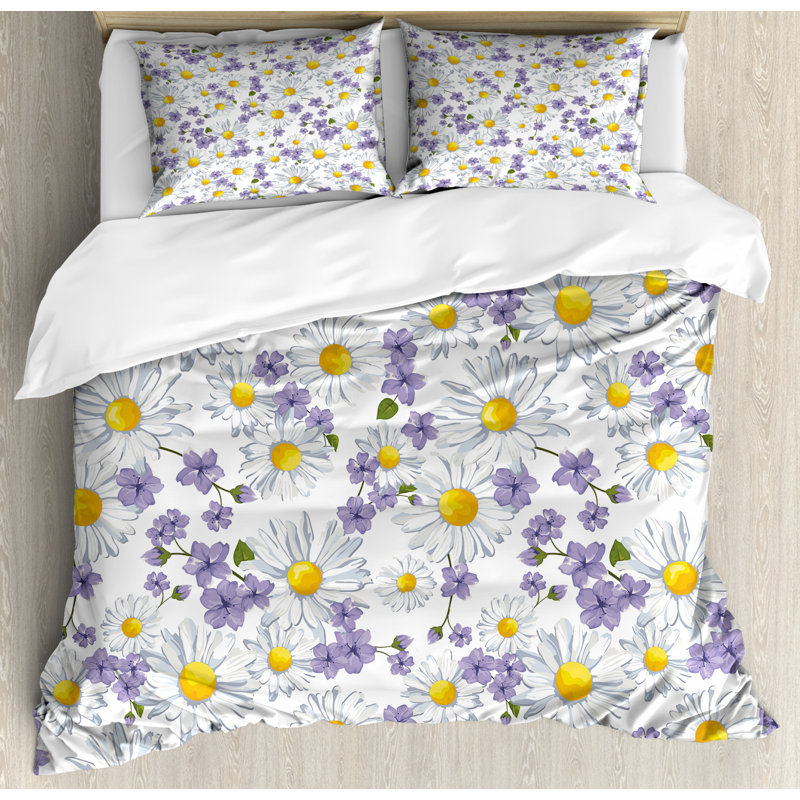 French Country Floral Duvet Cover, King Duvet Cover + 2 Shams