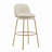 Metal Upholstered Barstool, Gold Finished Frame-2075775570
