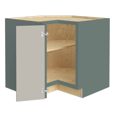 Gallery Express Haven Plywood Assembled 36 in W X 24 in D X 34.5 in H Corner Standard Kitchen Cabinet Left in Meadow