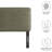 Modern Fabric Full Headboard With Padded Pillow Design, Height-Adjustable Mounting