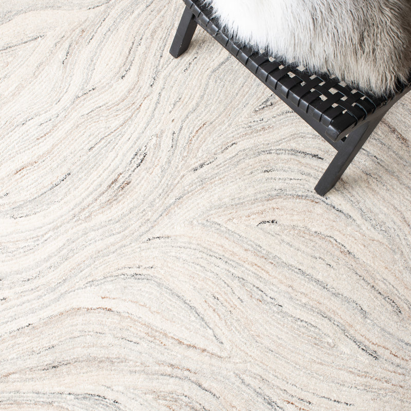 Ymir Hand Tufted Wool And Cotton With Latex Abstract Rug, Rectangle 8' x 10'