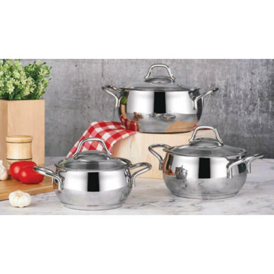 Batterie de cuisine en acier inoxydable 6 pièces Asir Group INC