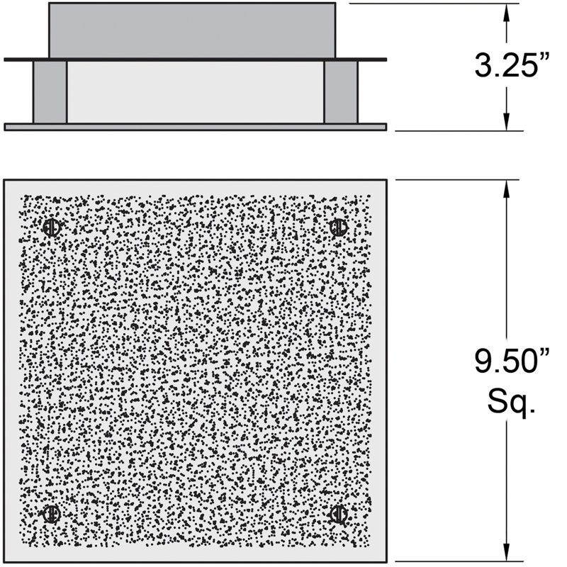 Retha Glass Flush Mount, 3" H x 9.5" W x 9.5" D