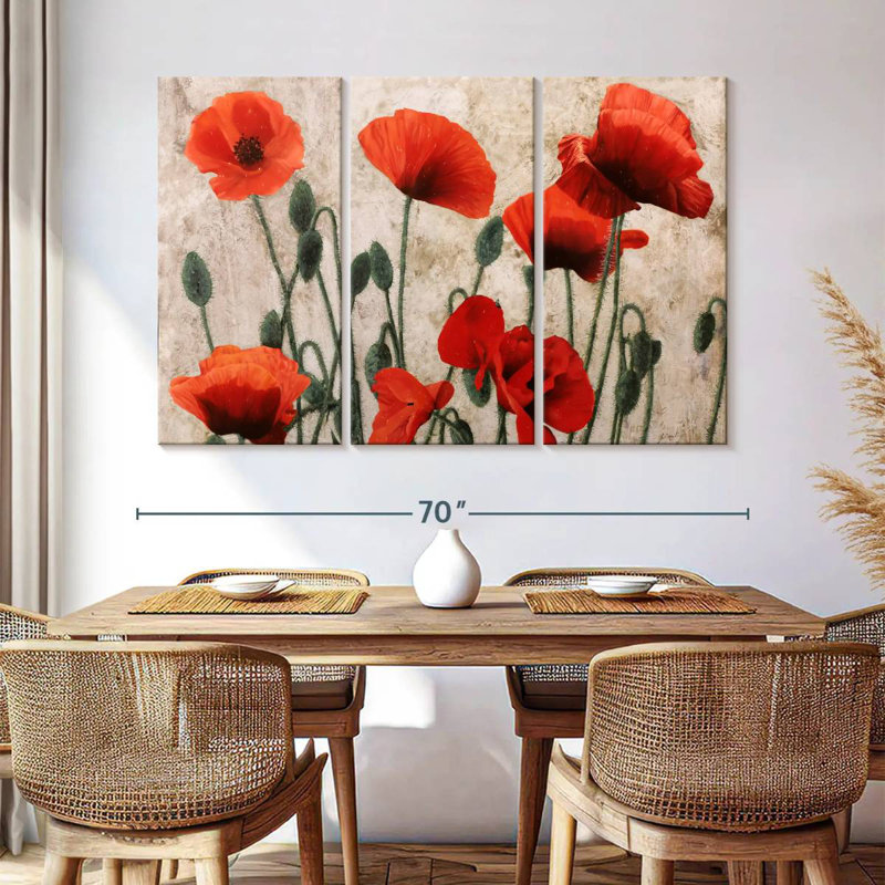 Harnek Sette Papaveri - Tanti Papaveri, 32" H x 50" W