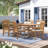 Summerton 6 - Person Teak Patio Dining Set with Cushions-343069837