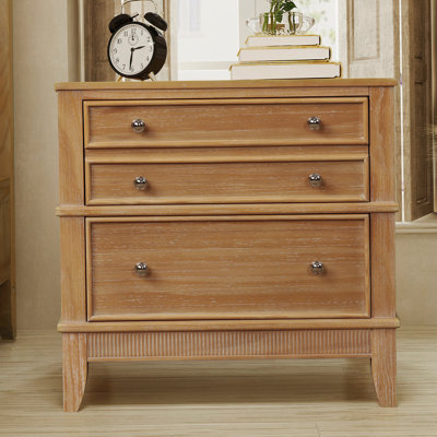 3-Drawer Hazel 3-Drawer Side Table For Living Room, Hallway, Entryway