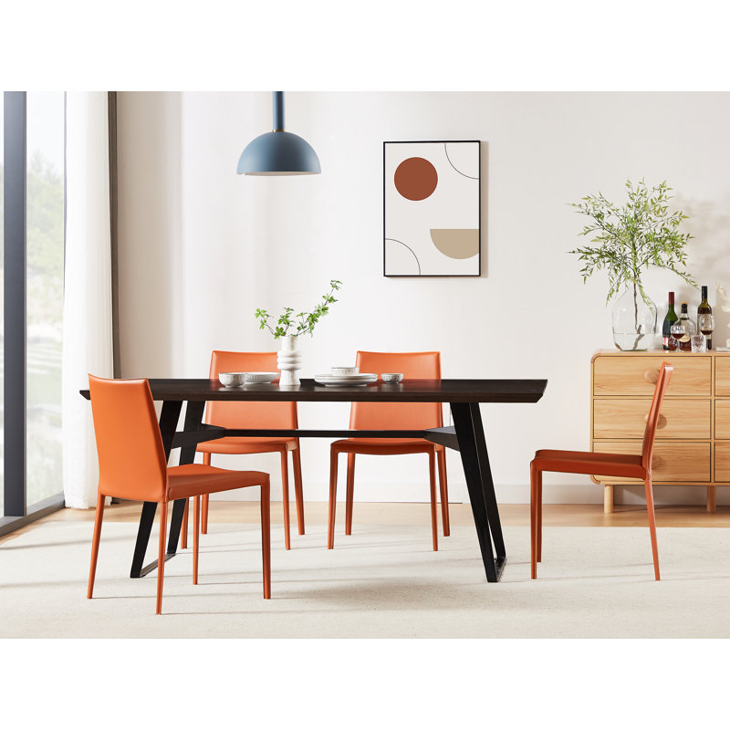 Kurland Sperazza Leather Upholstered Dining Chair, Terracotta