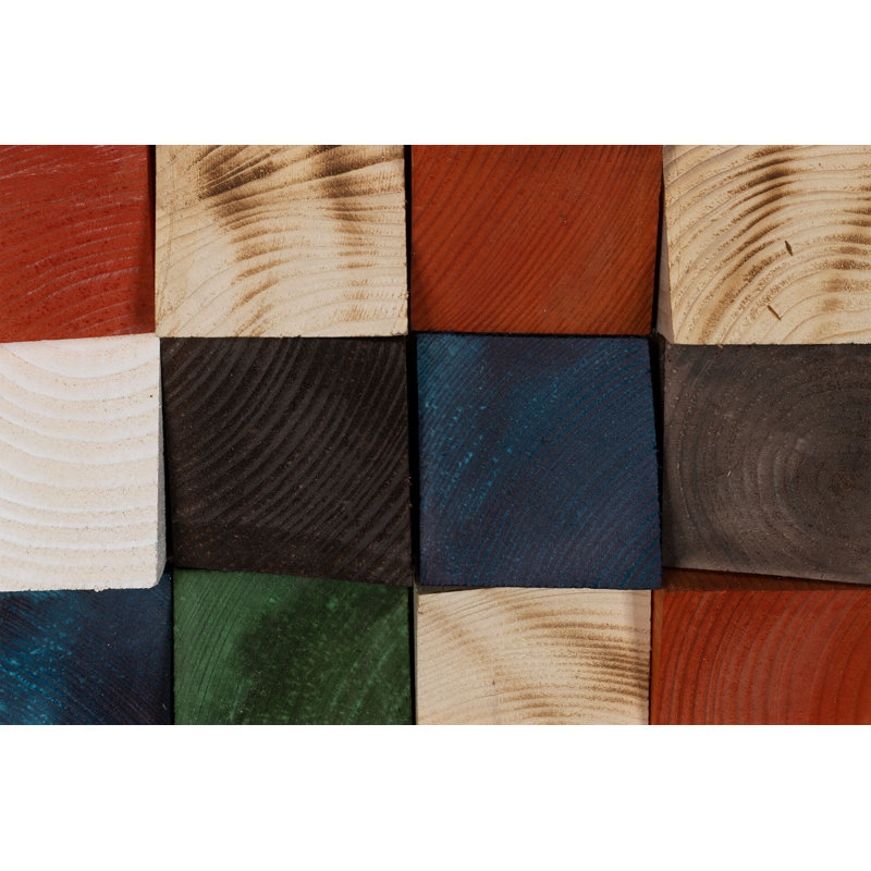 Handmade Modern Abstract Wall Decor on Solid Wood