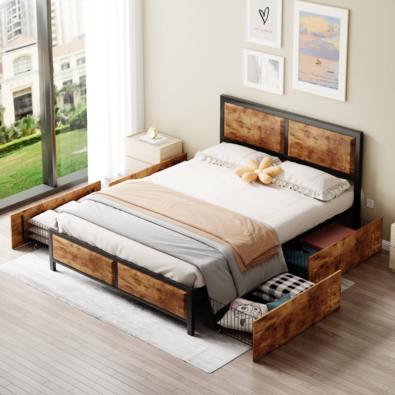 Metal Storage Bed