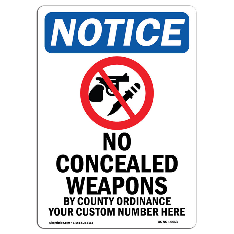 Aucun signe d'armement dissimulé avec symbole