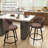 360° Swivel Modern Bar Stool, 26" Upholstered Counter Height Bar Stools With Wingback, Soft Linen Fabric, Counter Chairs With Arm For Kitchen Island Or Home Bar-1474080251