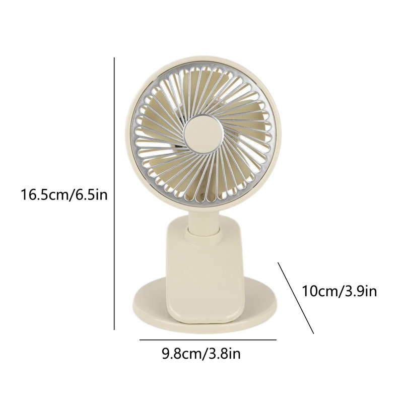 Petit ventilateur de bureau à pince kndnd, Yellow
