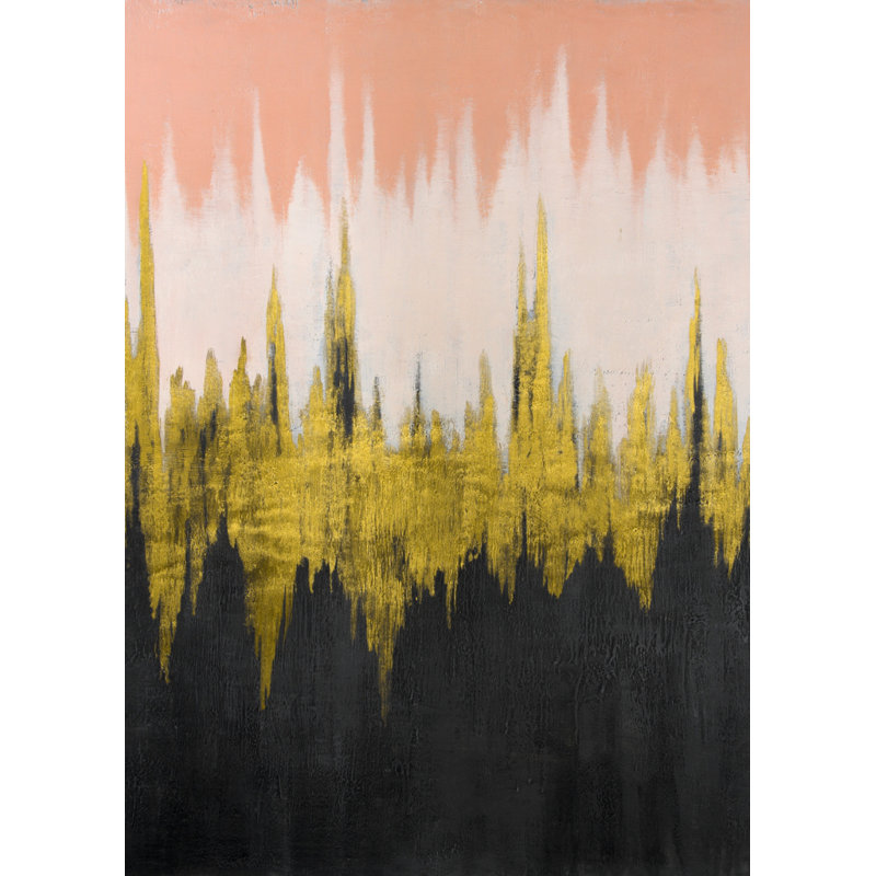 Abstrait zigzag - Toile encadrée contemporaine