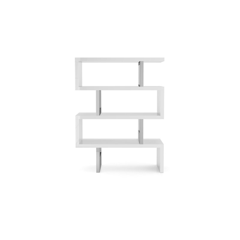 Pearl Geometric Bookcase, Performance Stone