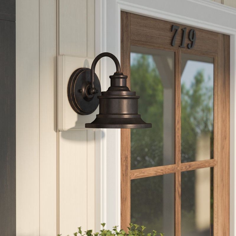 Luminaire de grange d'extérieur Barrick, Bronze impérial, H 8,5 po x l 7 po x P 8,5 po