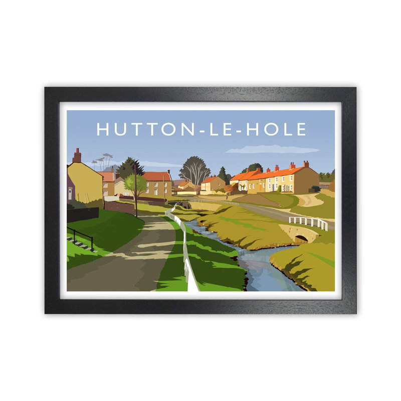 Hutton-le-Hole by Richard O'Neill - Print, Black Framed, 24cm H x 34cm W x 3cm D
