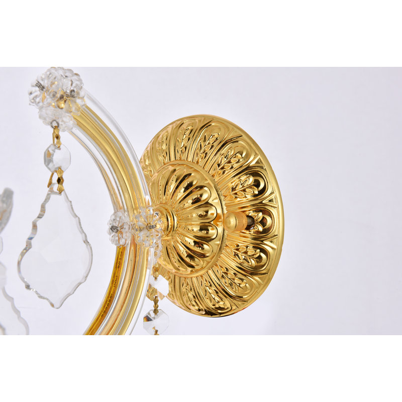 Stockard Wall Sconces, Gold, Crystal Clear, Royal Cut