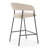 Upholstered Counter Stool with Metal Frame
